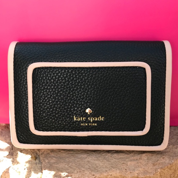 kate spade Handbags - Kate Spade pink and Black Leather key/ wallet